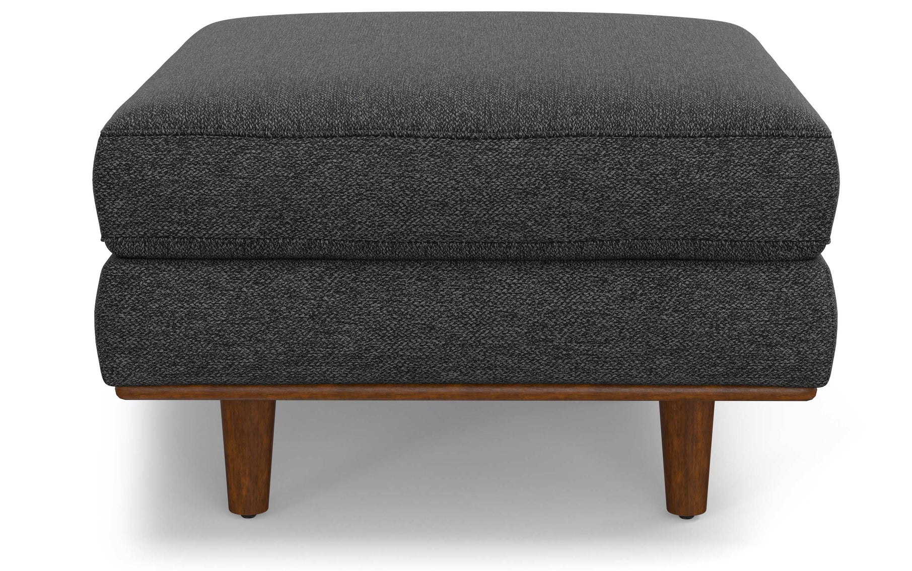 Charcoal Grey Woven Polyester Fabric | Morrison Ottoman