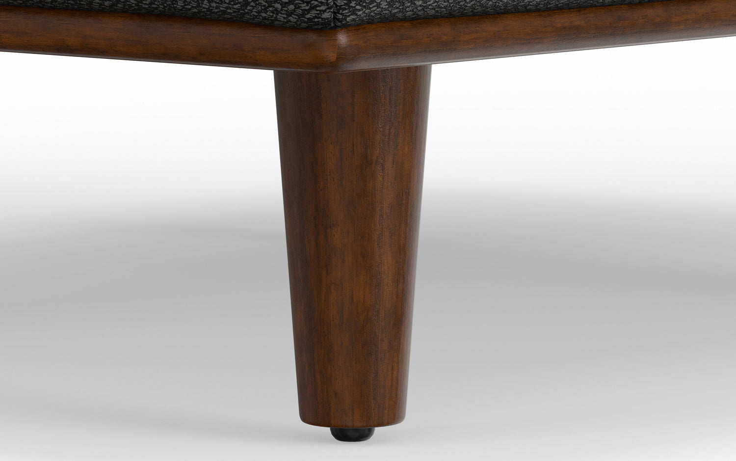 Charcoal Grey Woven Polyester Fabric | Morrison Ottoman