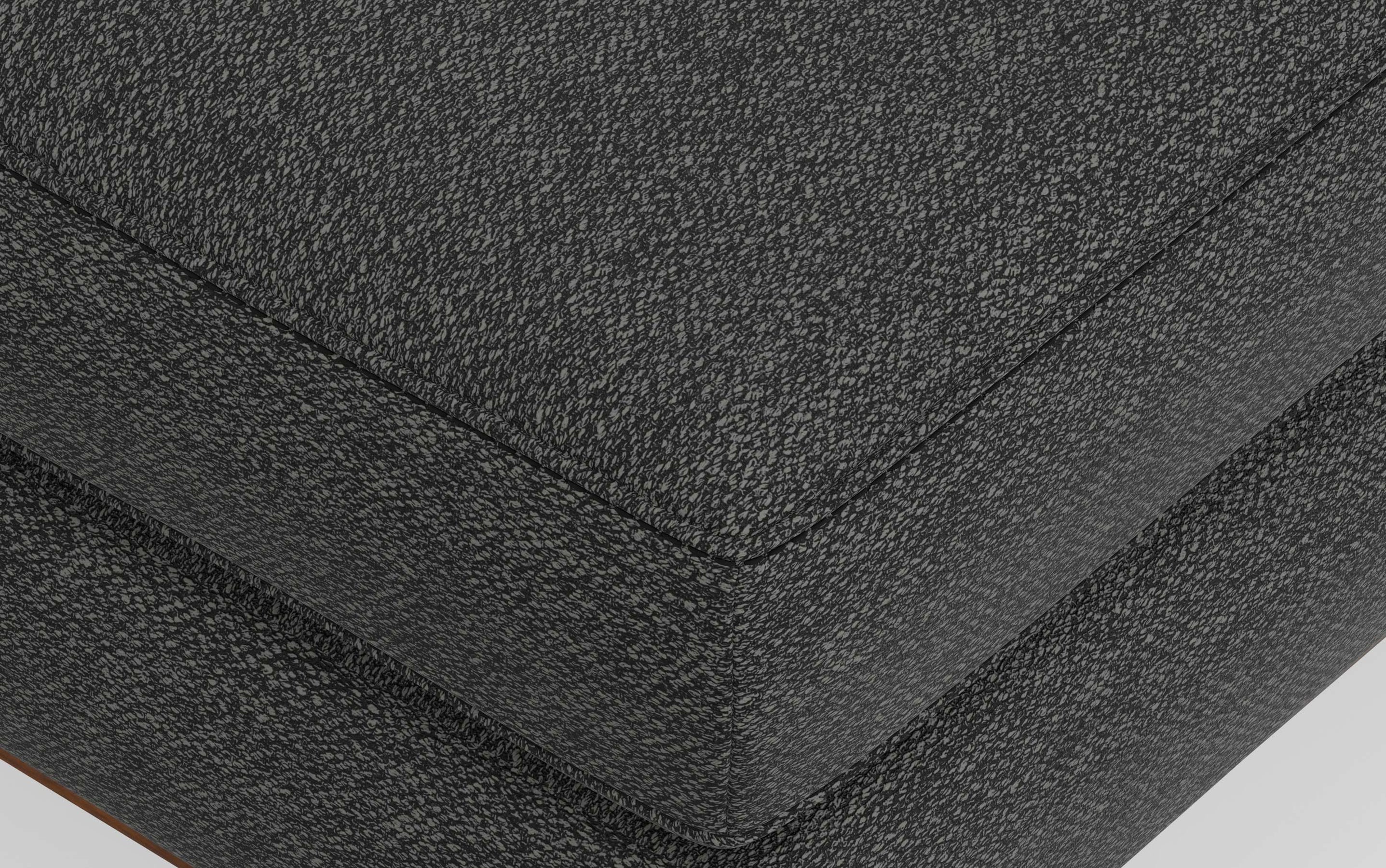 Charcoal Grey Woven-Blend Fabric | Morrison Ottoman