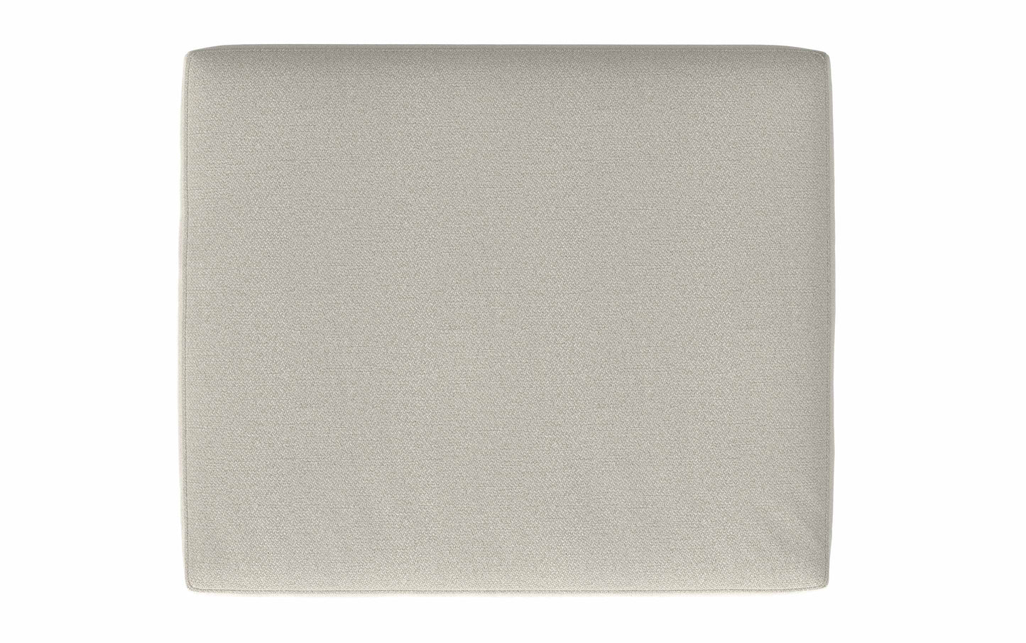 Cream White Woven-Blend Fabric | Morrison Ottoman