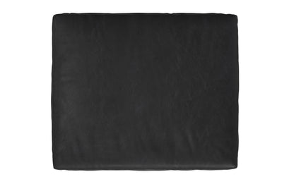 Lead Black Genuine Top Grain Leather | Morrison Ottoman in Genuine Top Grain Leather