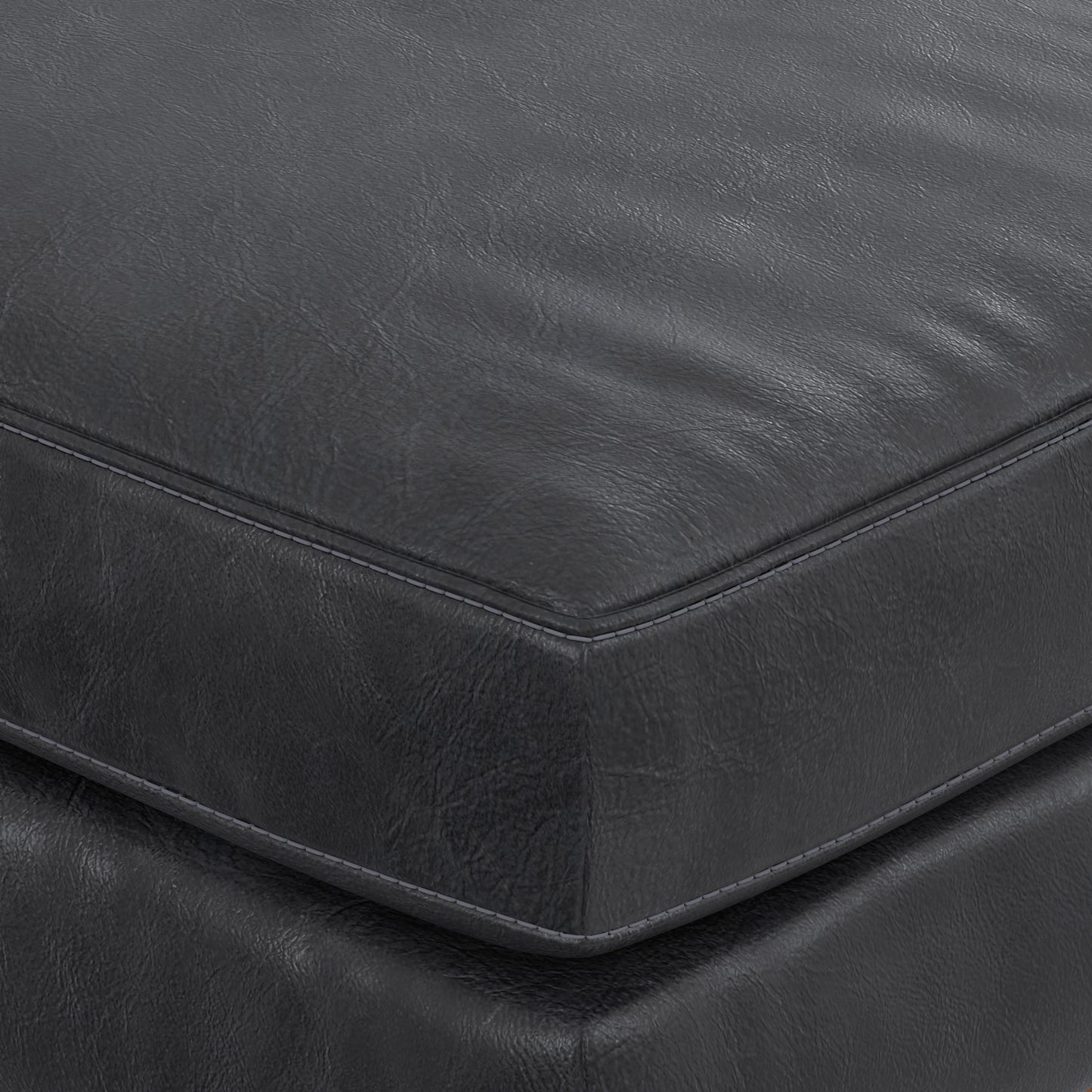 Morrison Ottoman in Genuine Top Grain Leather