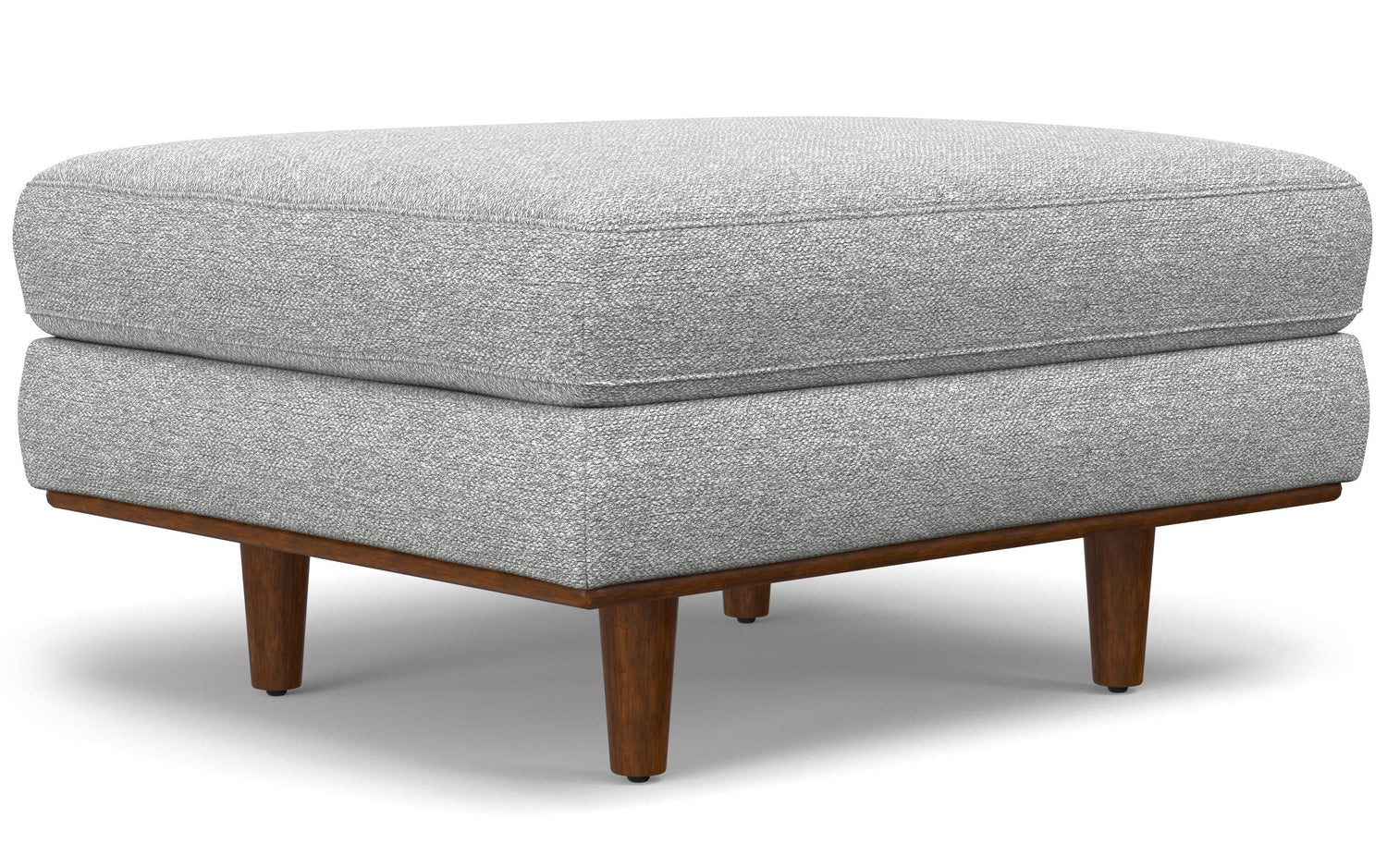 Mist Grey Woven Polyester Fabric | Morrison Ottoman