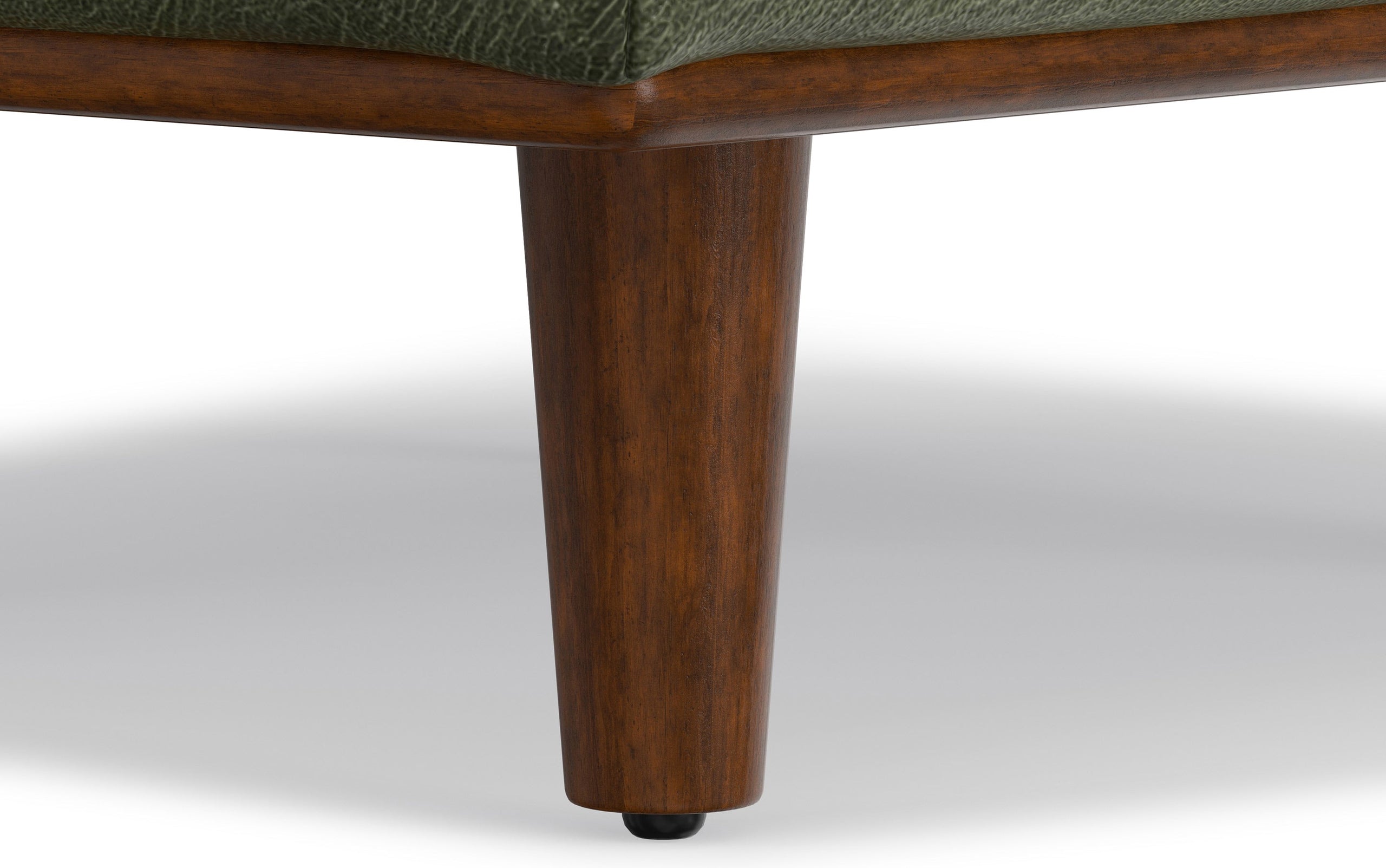 Moss Green Genuine Top Grain Leather | Morrison Ottoman in Genuine Top Grain Leather