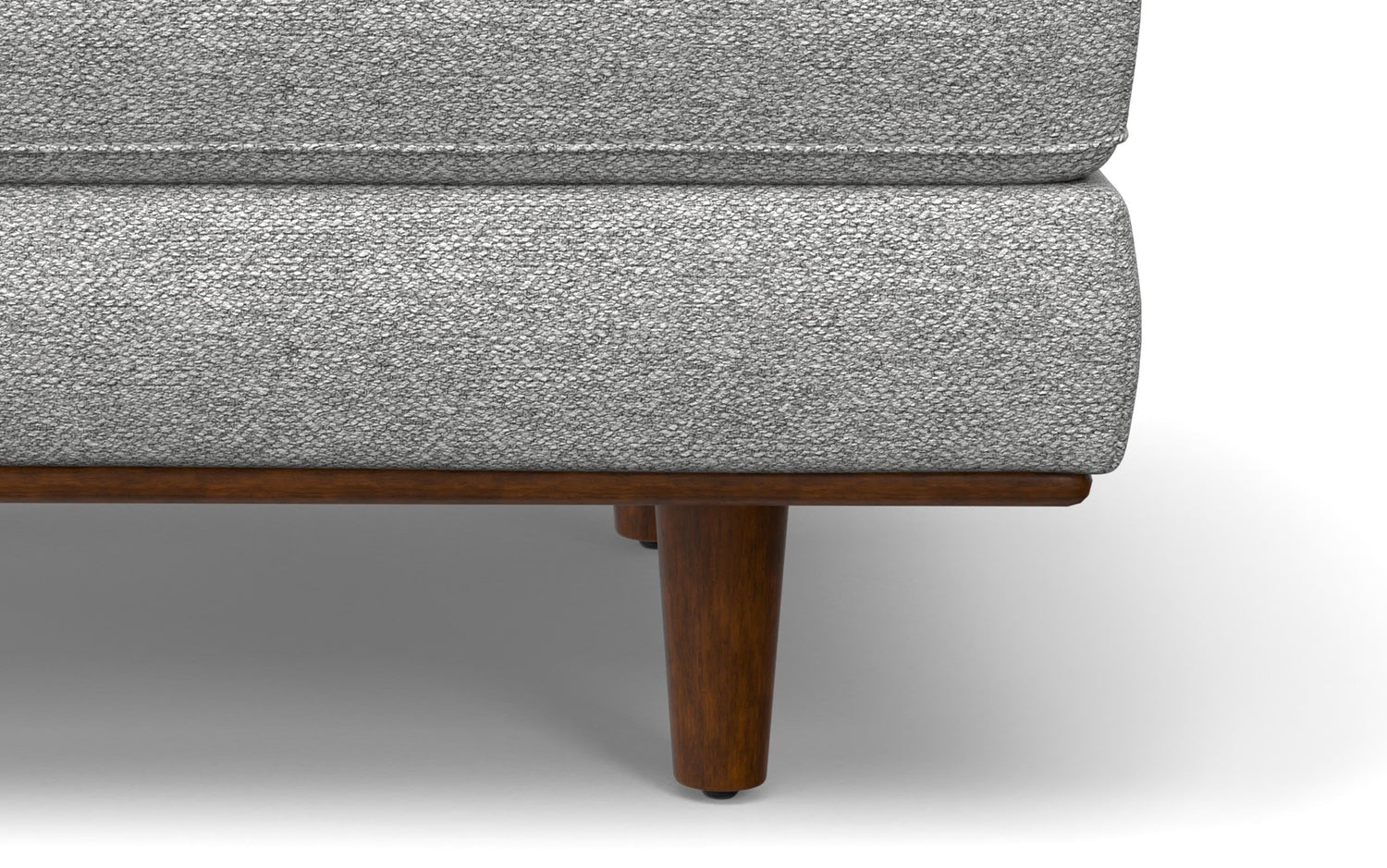 Mist Grey Woven-Blend Fabric | Morrison Ottoman