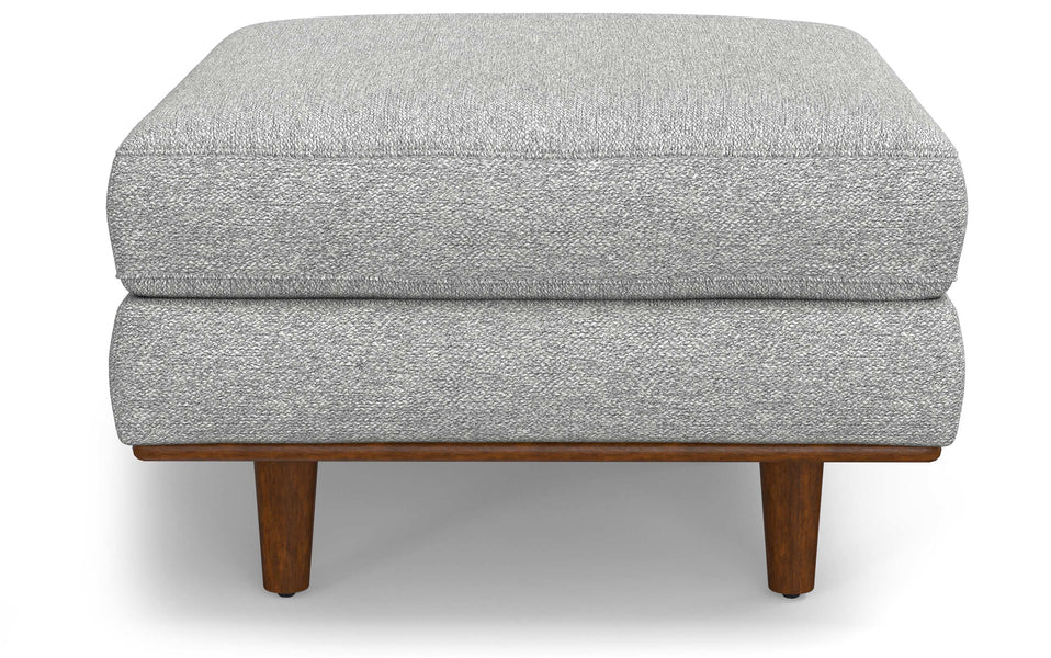 Mist Grey Woven Polyester Fabric | Morrison Ottoman