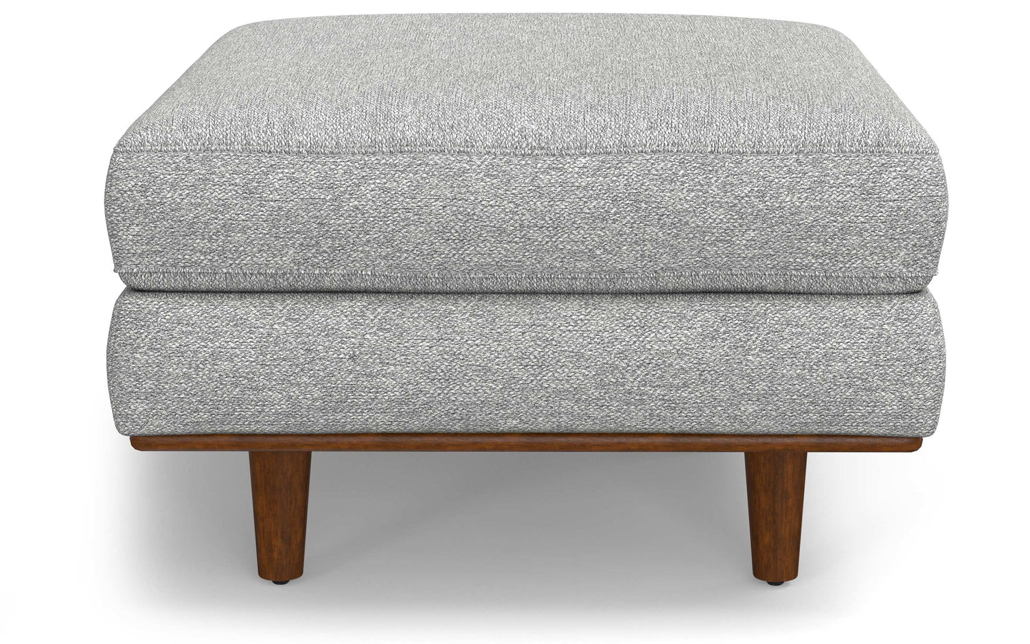 Mist Grey Woven Polyester Fabric | Morrison Ottoman