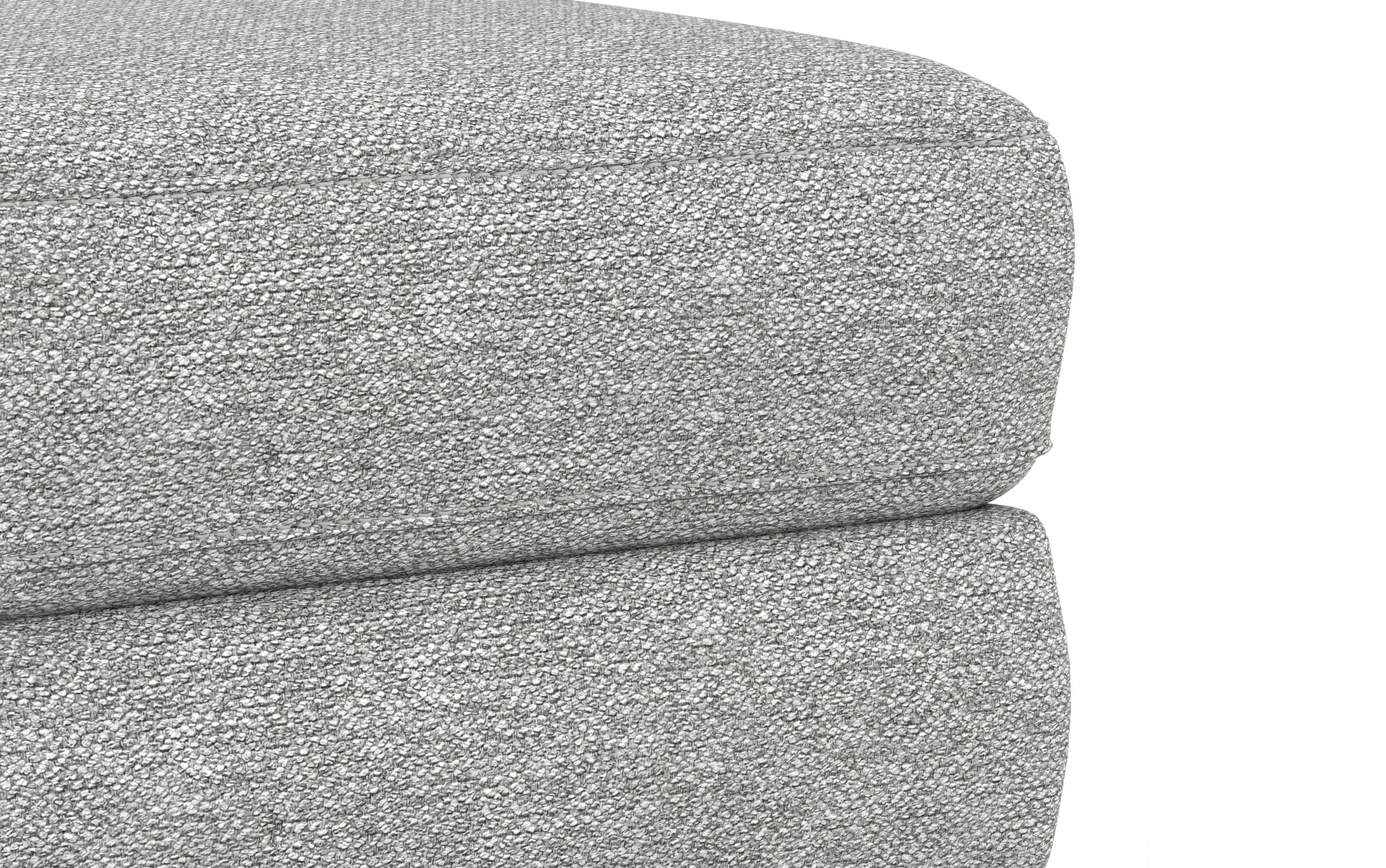 Mist Grey Woven Polyester Fabric | Morrison Ottoman