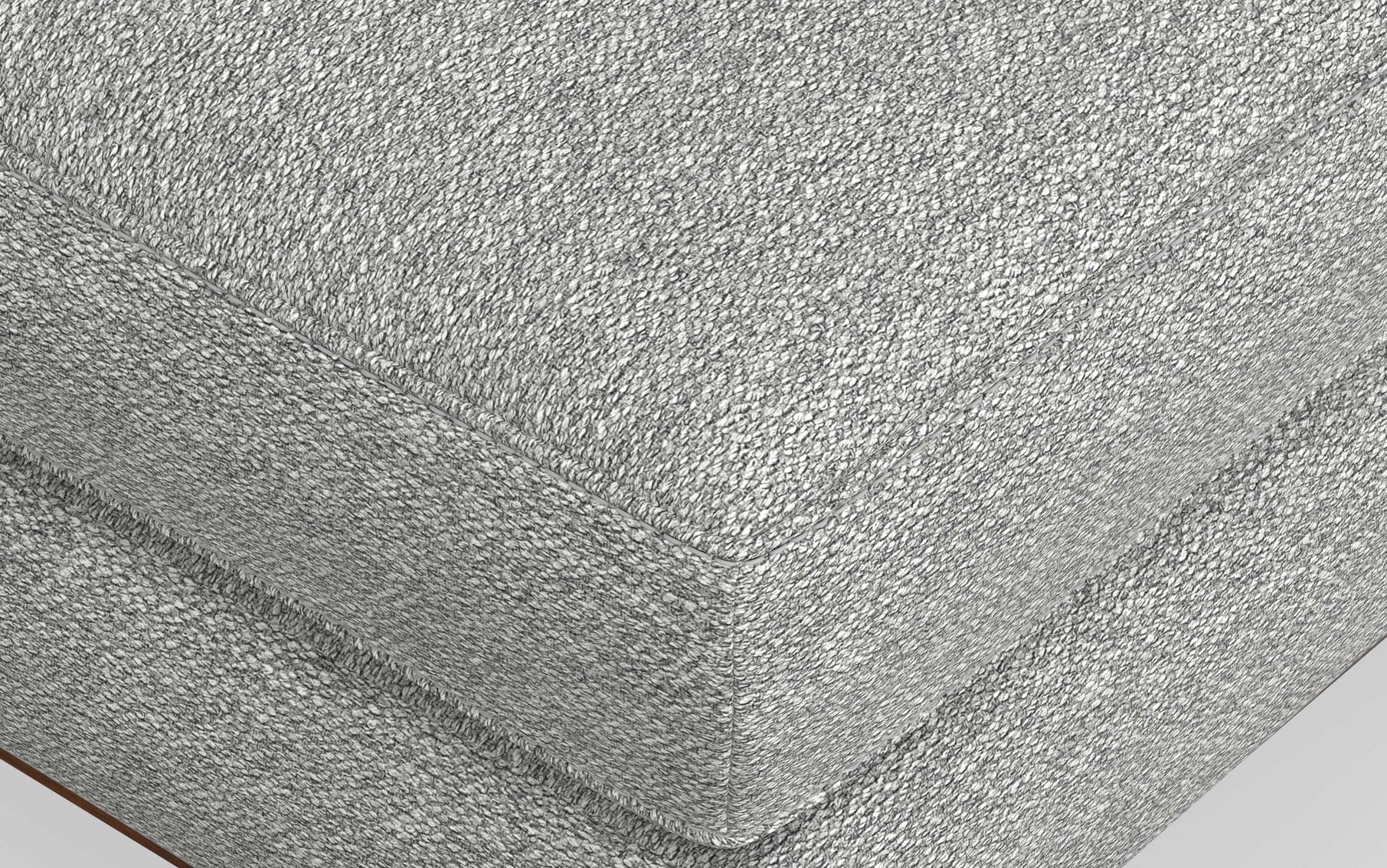 Mist Grey Woven Polyester Fabric | Morrison Ottoman