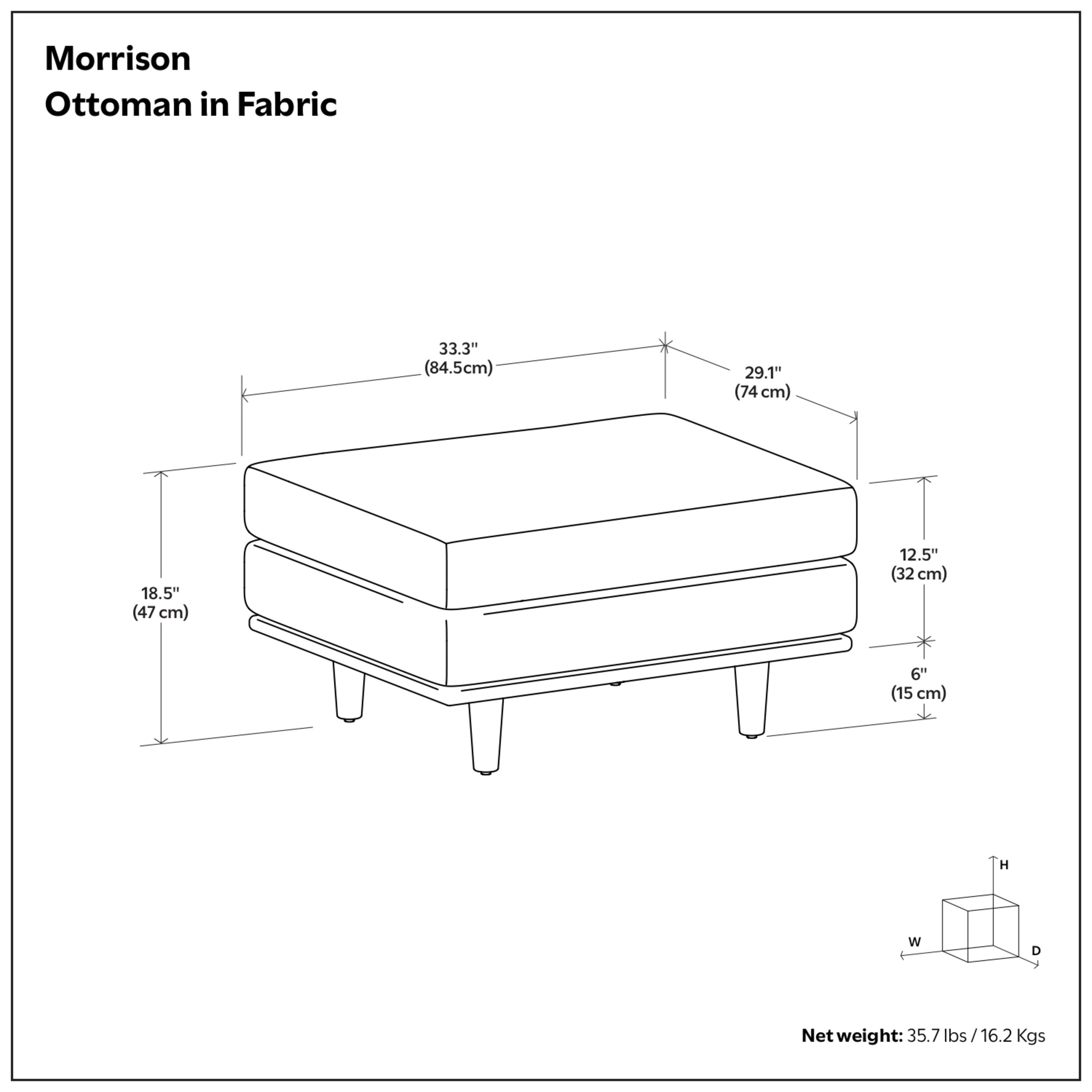 Fabric Ottoman | Morrison Ottoman – Simpli Home