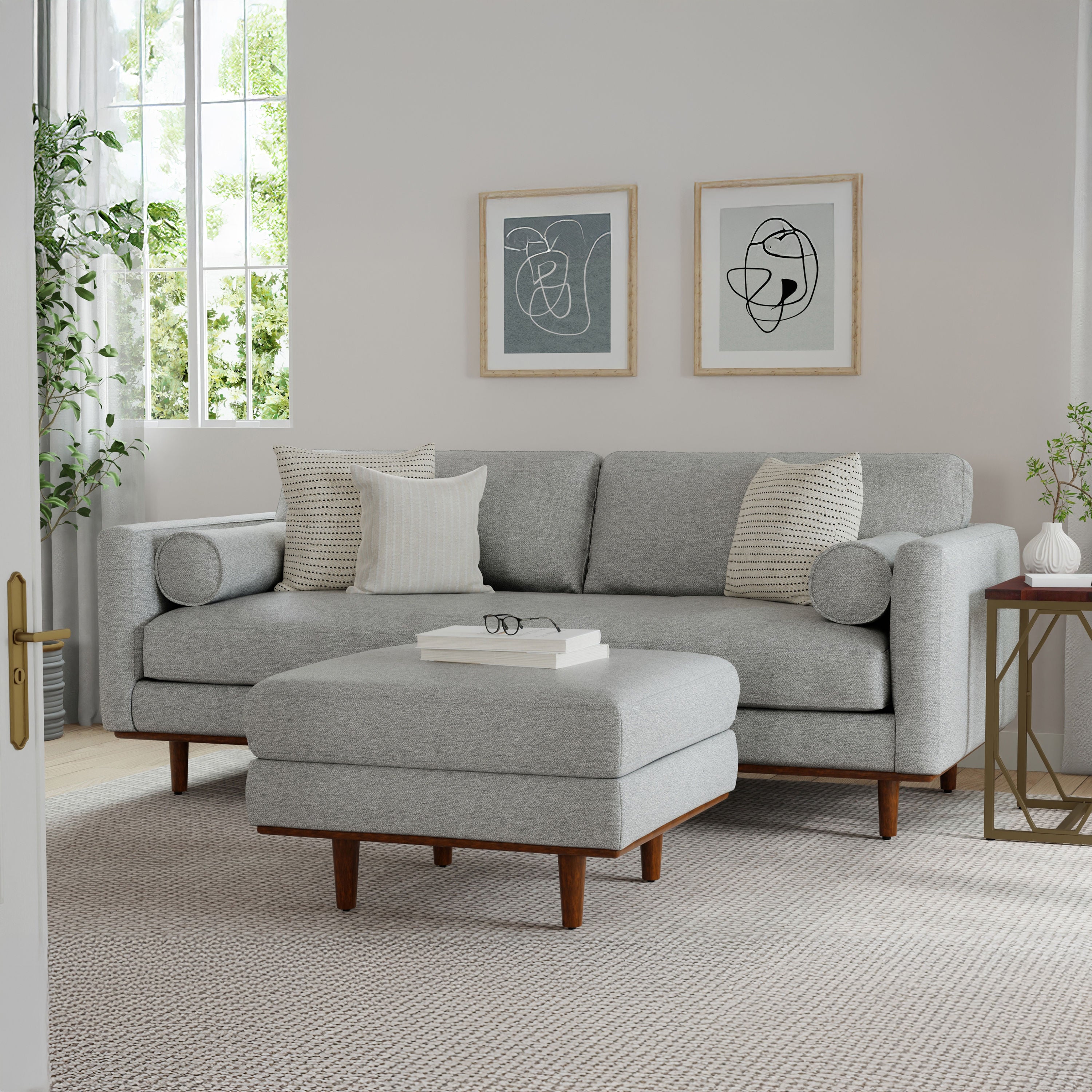 Fabric Ottoman | Morrison Ottoman – Simpli Home