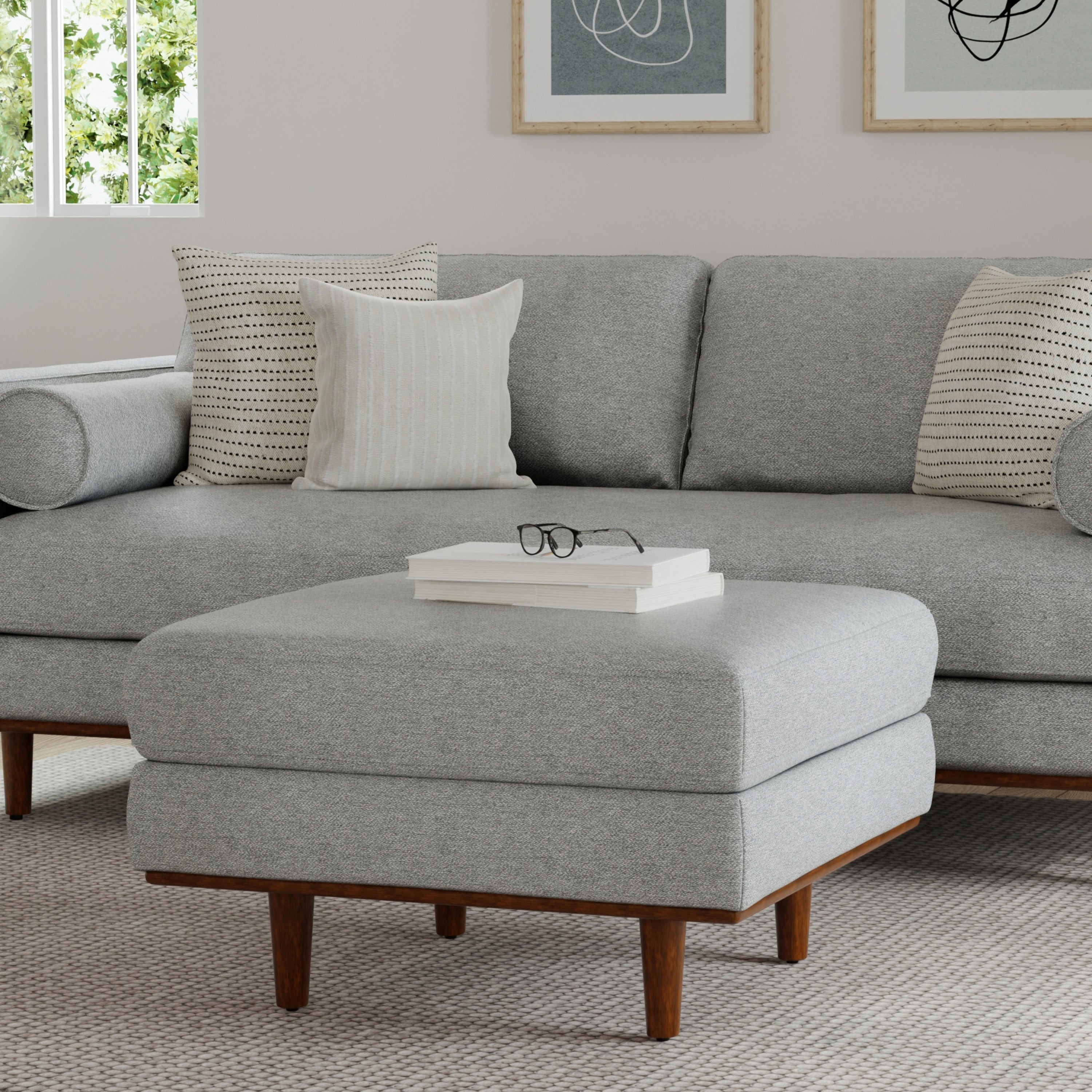 Fabric Ottoman | Morrison Ottoman – Simpli Home