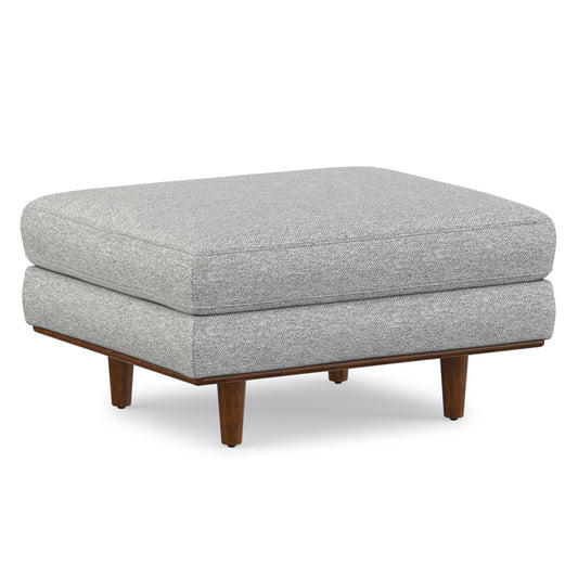 Mist Grey Woven-Blend Fabric | Morrison Ottoman