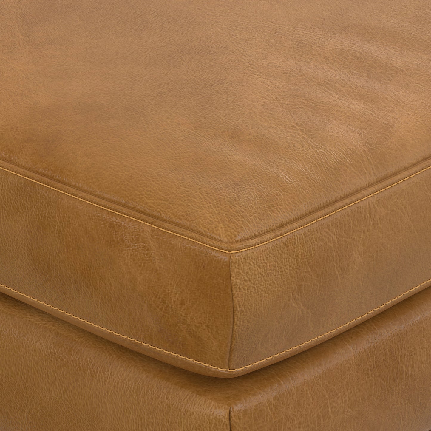 Morrison Ottoman in Genuine Top Grain Leather