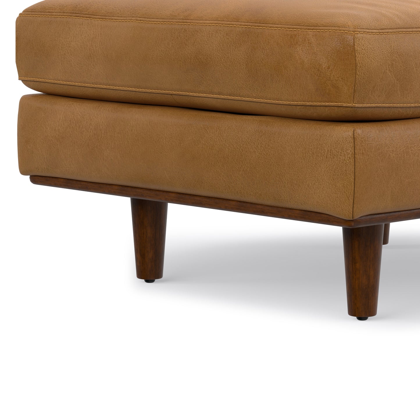 Morrison Ottoman in Genuine Top Grain Leather