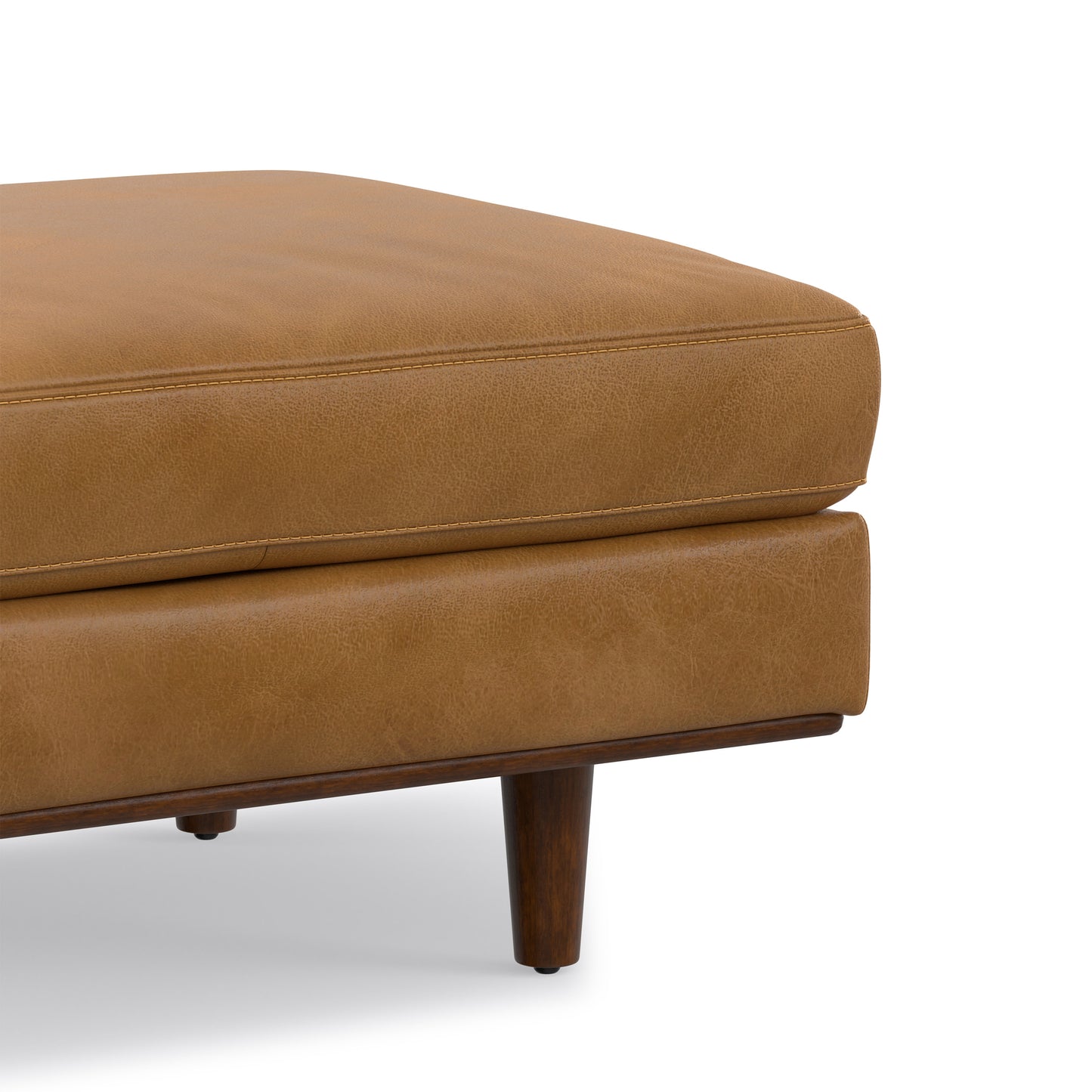 Morrison Ottoman in Genuine Top Grain Leather
