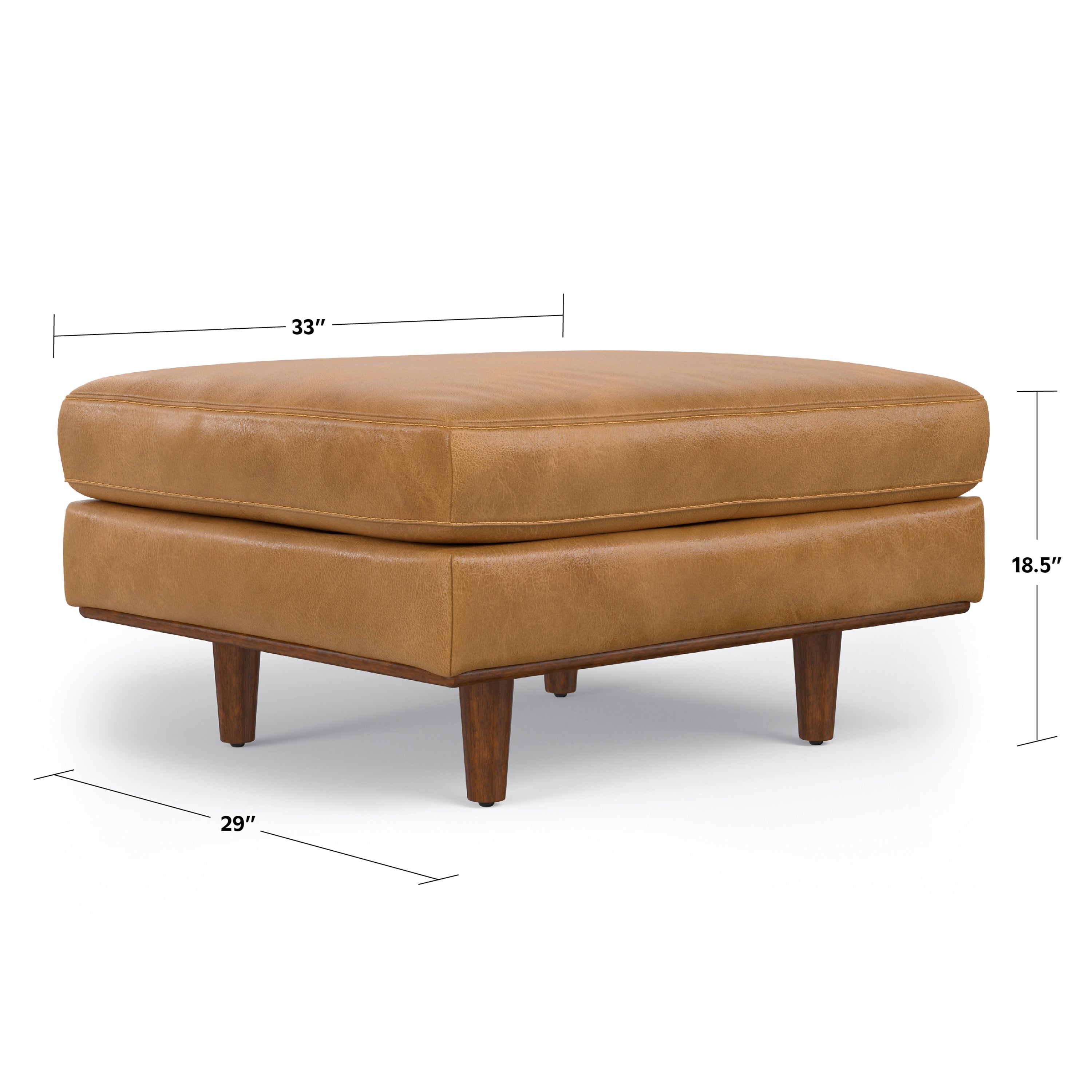 Leather Ottoman | Morrison Ottoman – Simpli Home