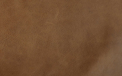 Caramel Brown Genuine Top Grain Leather | Morrison Large Rectangular Ottoman in Genuine Leather
