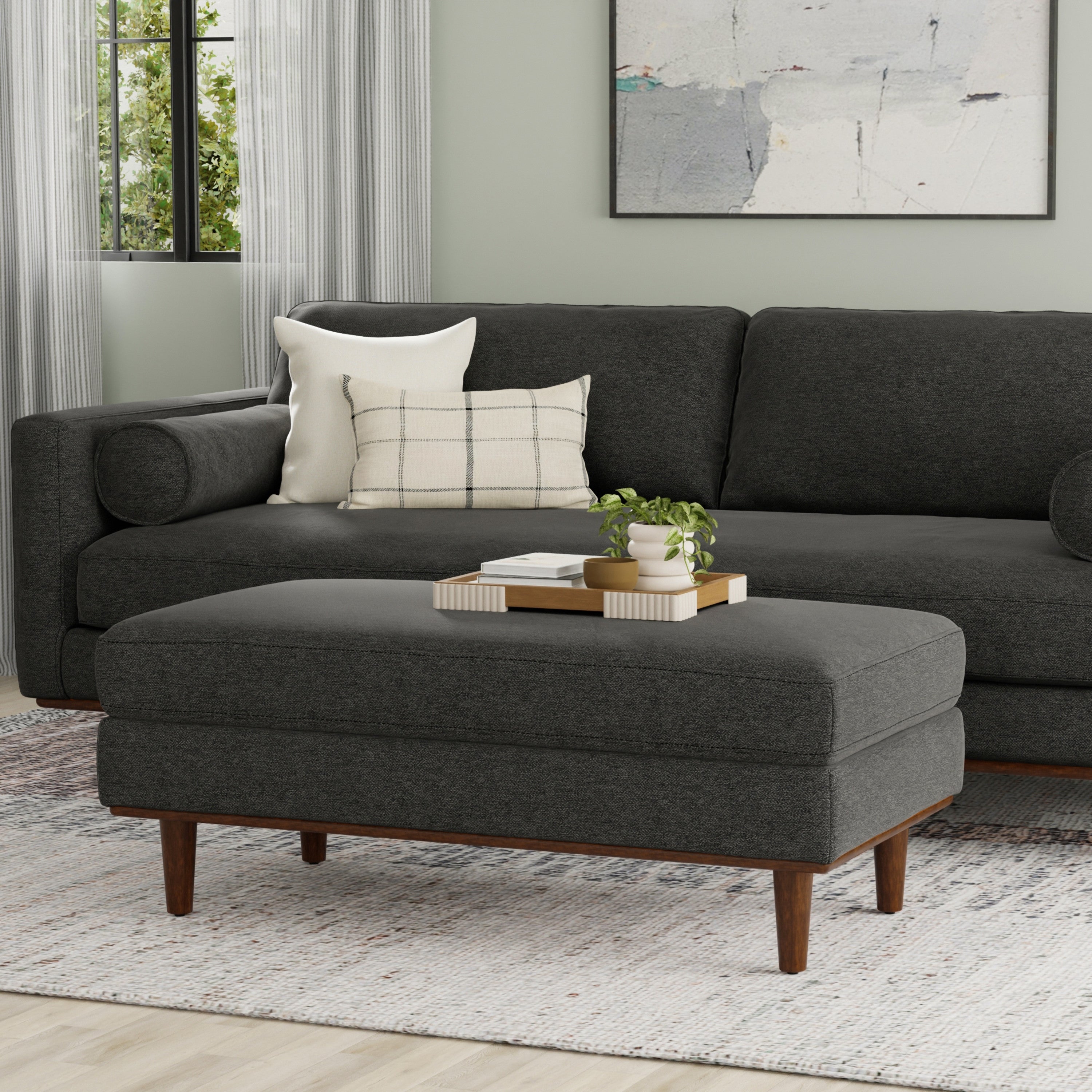 Large Rectangular Ottoman | Morrison Ottoman – Simpli Home