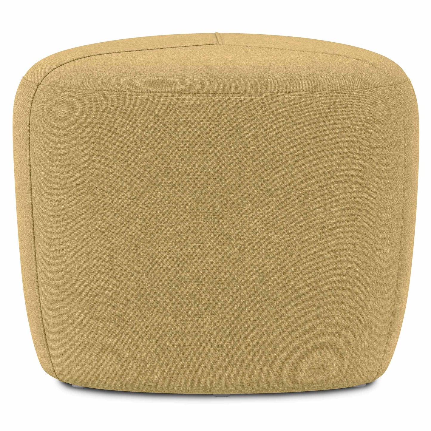 Dijon Yellow Linen Style Fabric | Moore Small Ottoman in Linen
