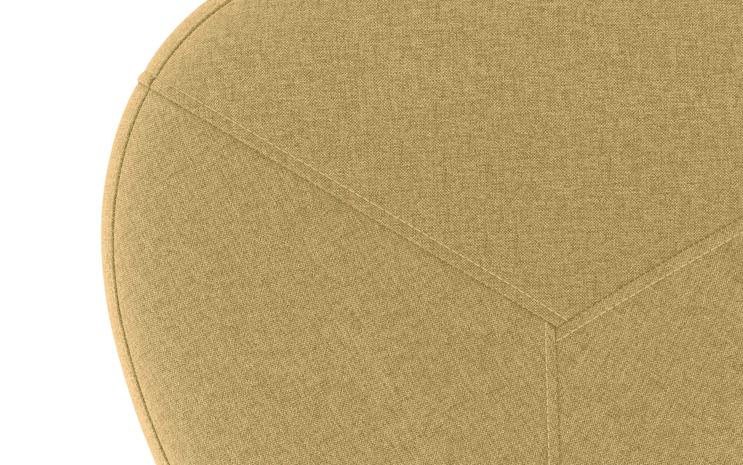 Dijon Yellow Linen Style Fabric | Moore Small Ottoman in Linen