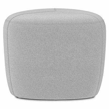 Light Grey Linen Style Fabric | Moore Small Ottoman in Linen
