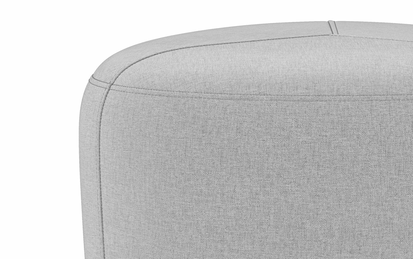 Light Grey Linen Style Fabric | Moore Small Ottoman in Linen