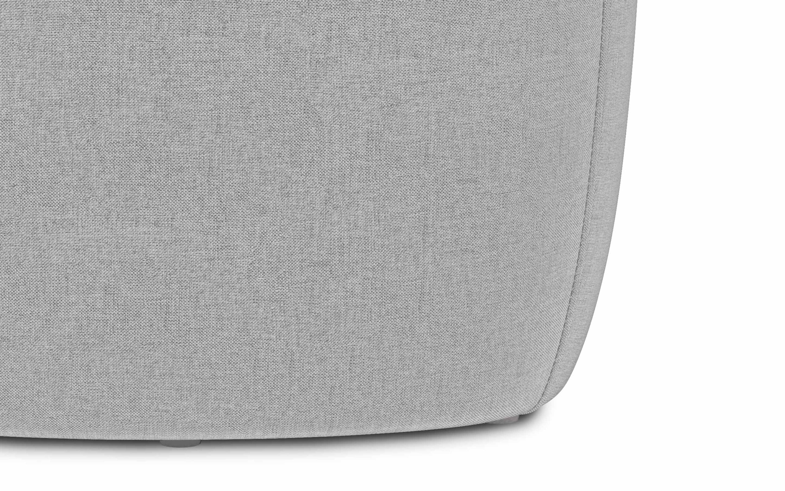 Light Grey Linen Style Fabric | Moore Small Ottoman in Linen