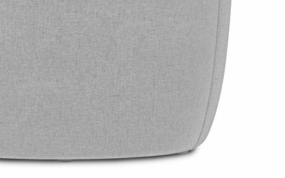 Light Grey Linen Style Fabric | Moore Small Ottoman in Linen
