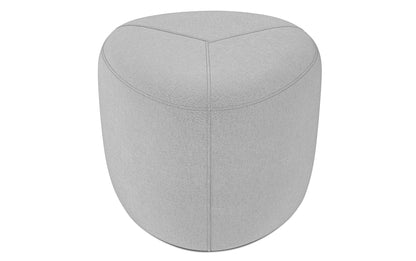 Light Grey Linen Style Fabric | Moore Small Ottoman in Linen