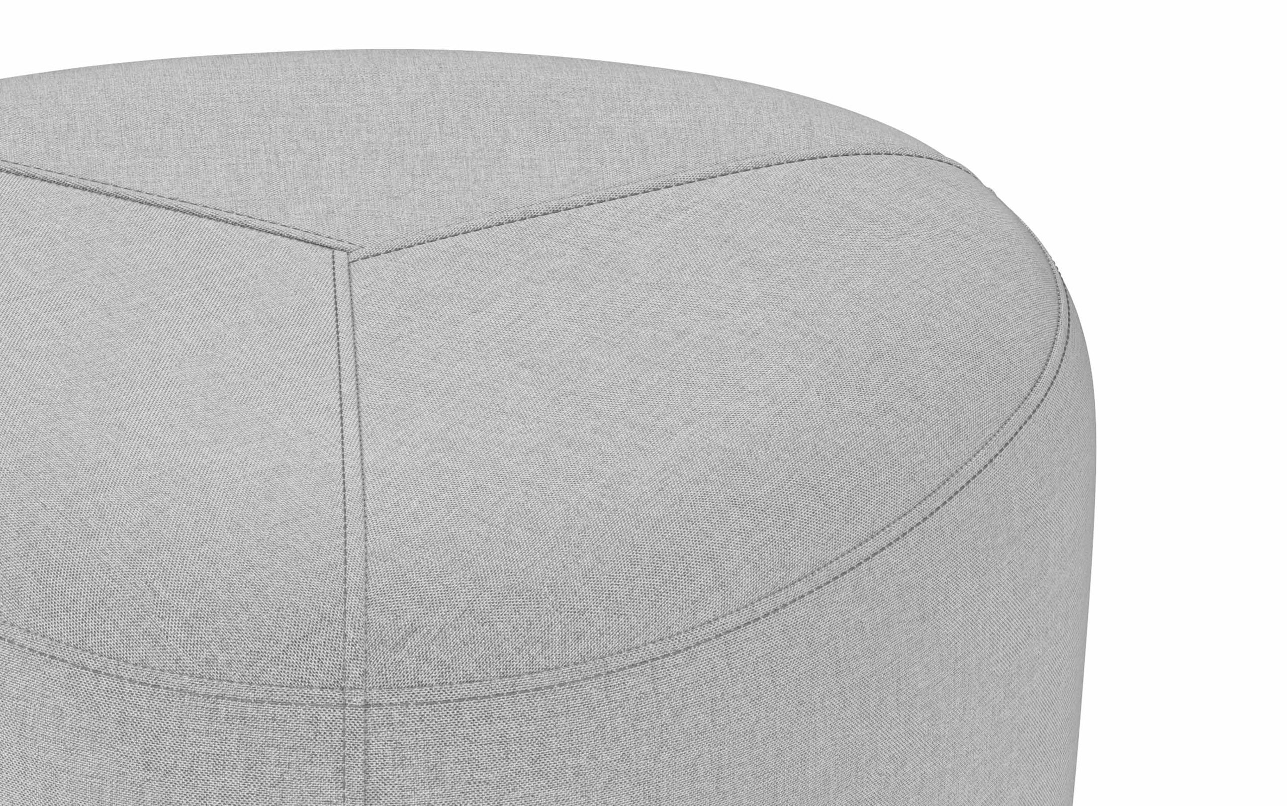 Light Grey Linen Style Fabric | Moore Small Ottoman in Linen
