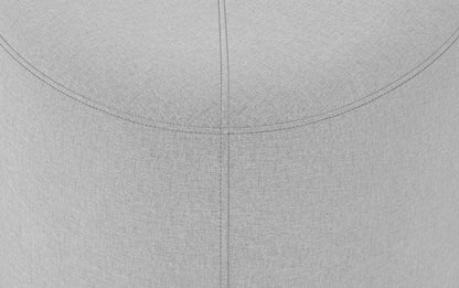 Light Grey Linen Style Fabric | Moore Small Ottoman in Linen