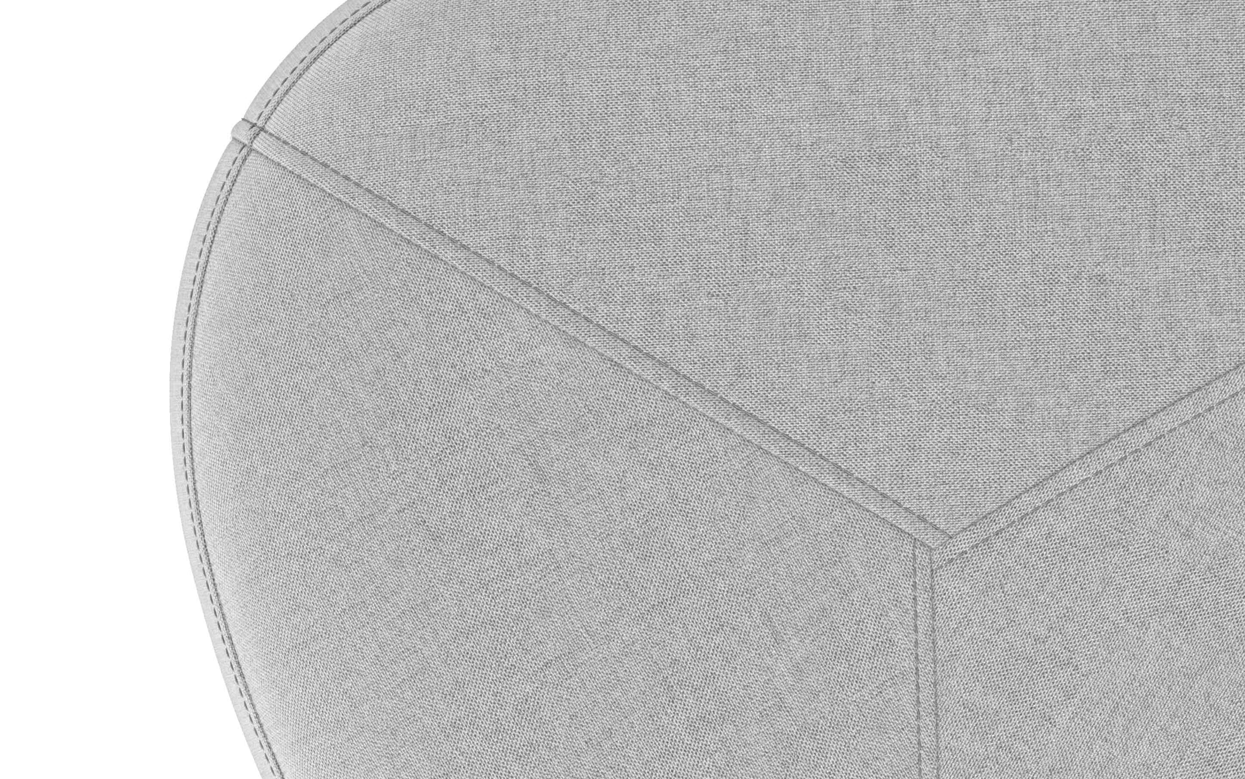 Light Grey Linen Style Fabric | Moore Small Ottoman in Linen