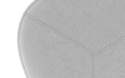 Light Grey Linen Style Fabric | Moore Small Ottoman in Linen