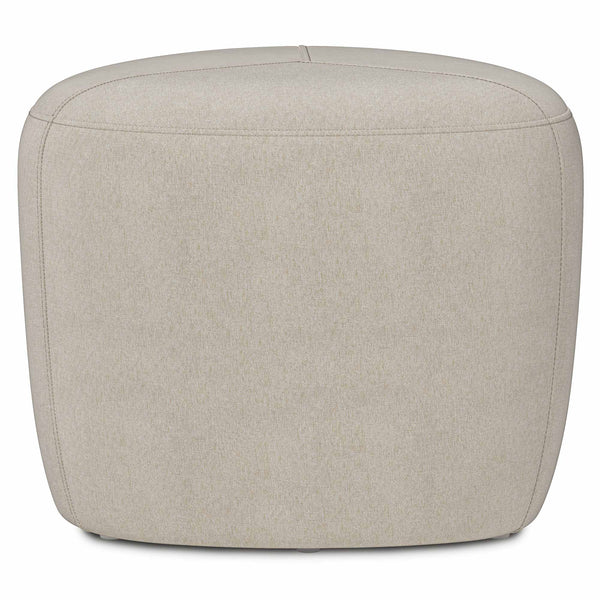 Natural Linen Style Fabric | Moore Small Ottoman in Linen