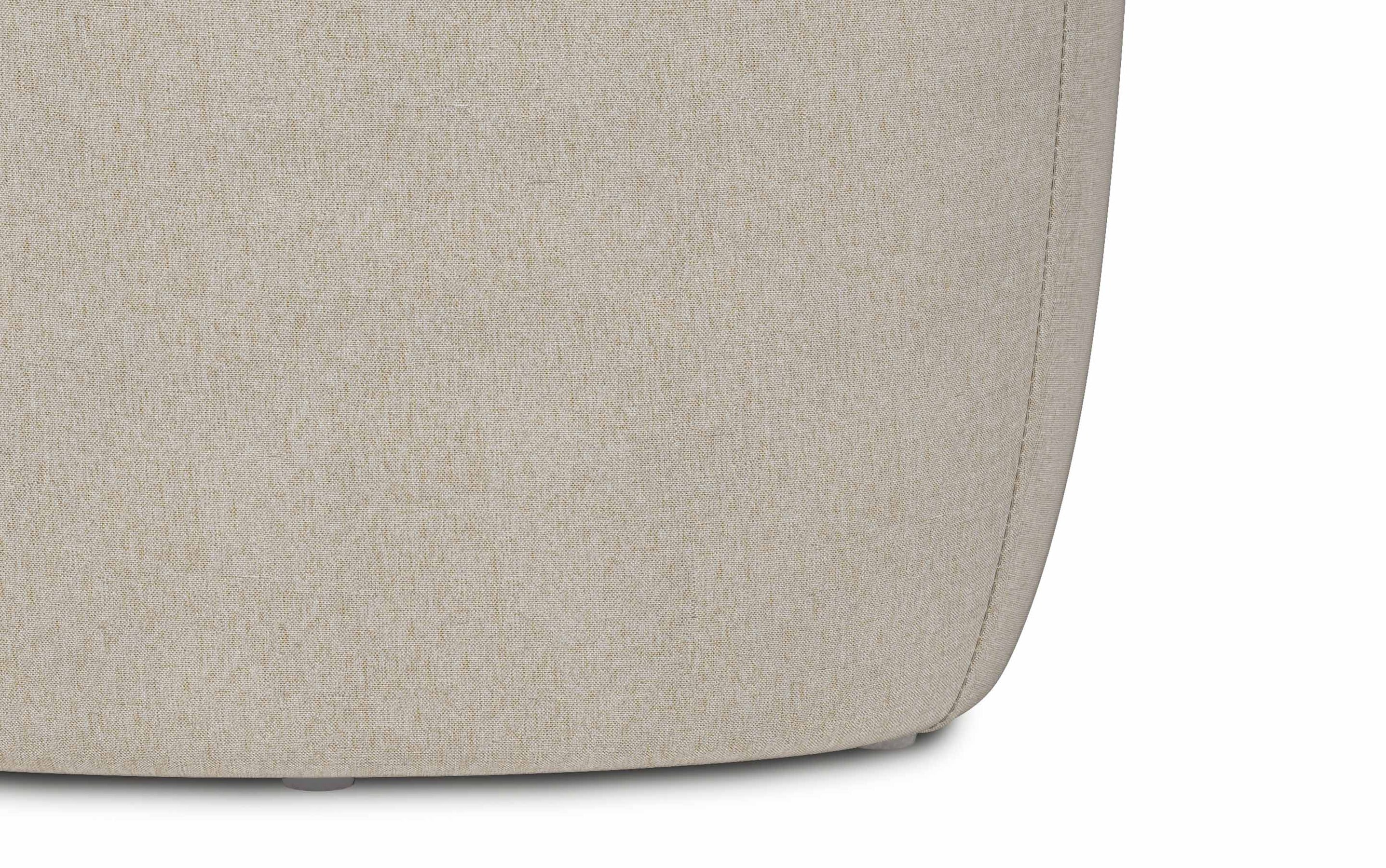 Natural Linen Style Fabric | Moore Small Ottoman in Linen