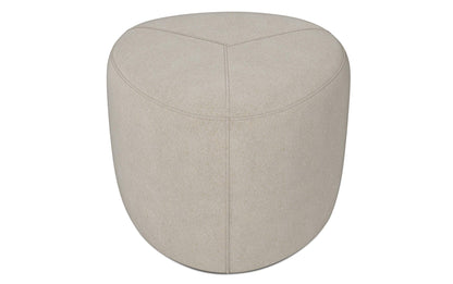 Natural Linen Style Fabric | Moore Small Ottoman in Linen