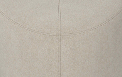 Natural Linen Style Fabric | Moore Small Ottoman in Linen