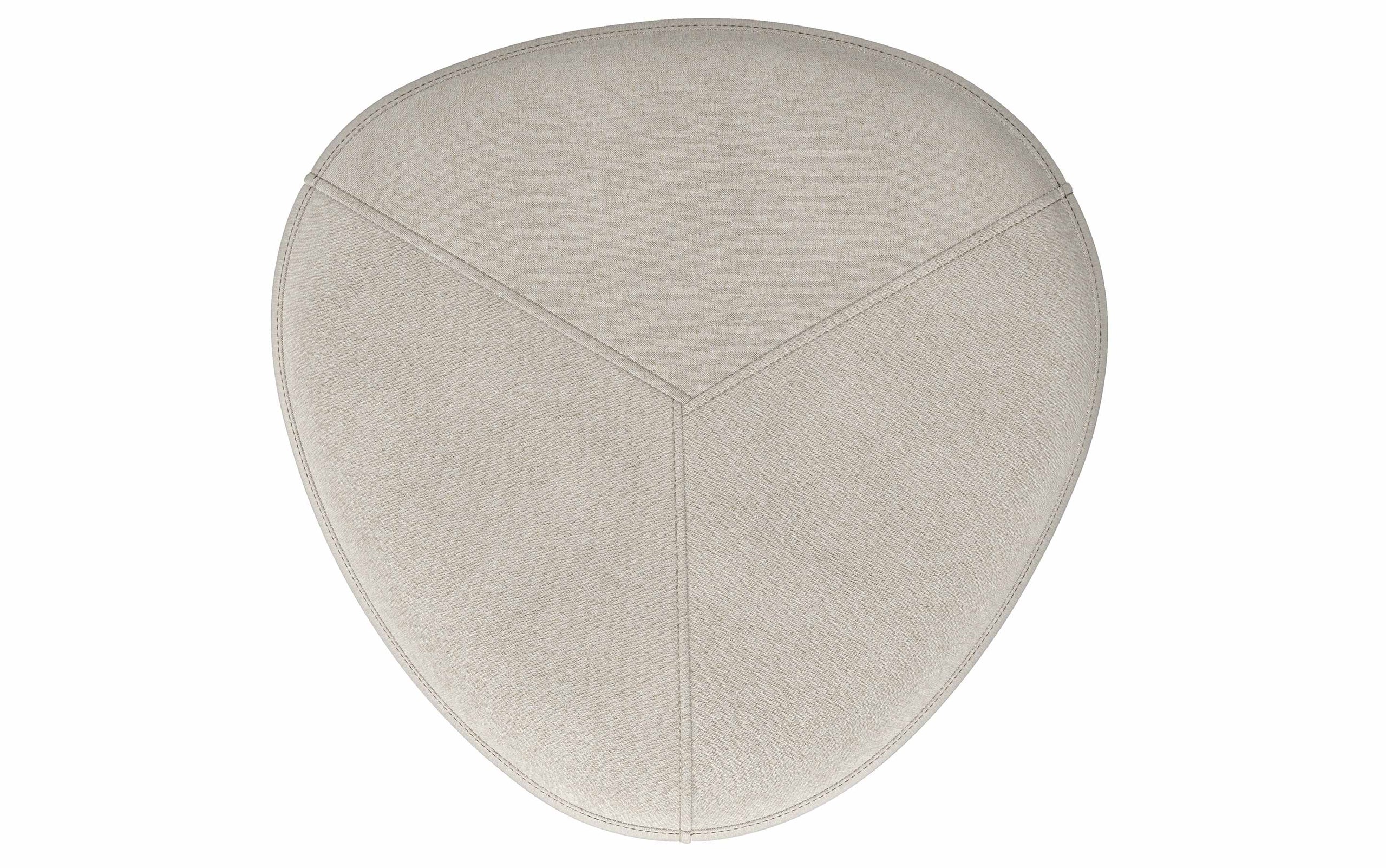 Natural Linen Style Fabric | Moore Small Ottoman in Linen