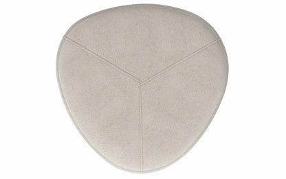 Natural Linen Style Fabric | Moore Small Ottoman in Linen