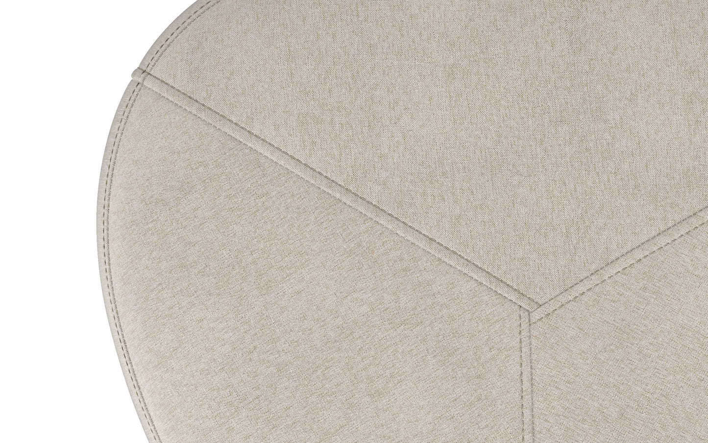 Natural Linen Style Fabric | Moore Small Ottoman in Linen