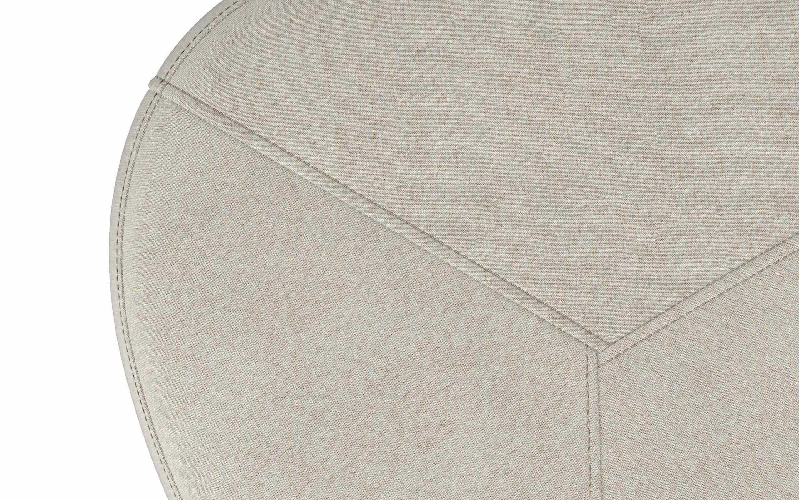 Natural Linen Style Fabric | Moore Small Ottoman in Linen