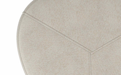 Natural Linen Style Fabric | Moore Small Ottoman in Linen