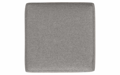 Cloud Grey Linen Style Fabric | Natasha Storage Ottoman with Tray