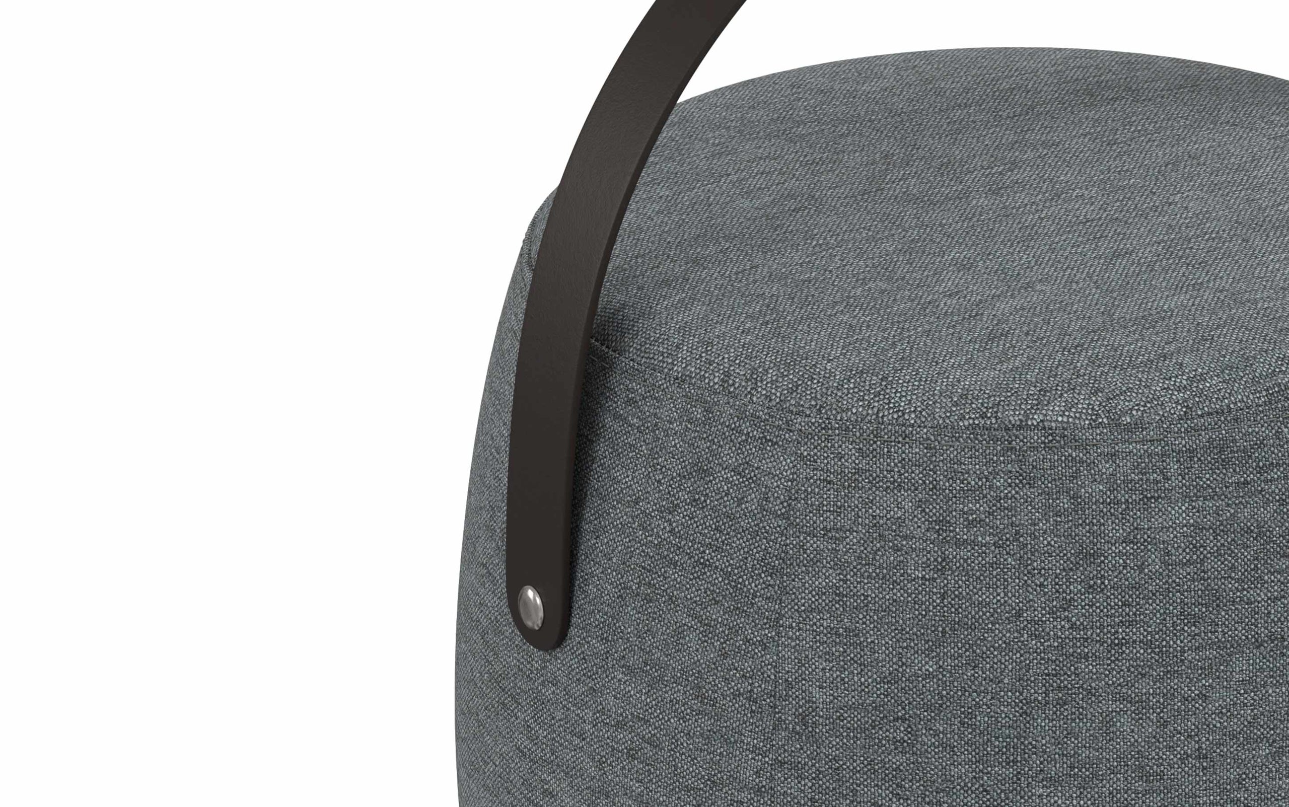 Grey Linen Style Fabric | Ramsay Footstool