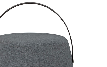 Grey Linen Style Fabric | Ramsay Footstool