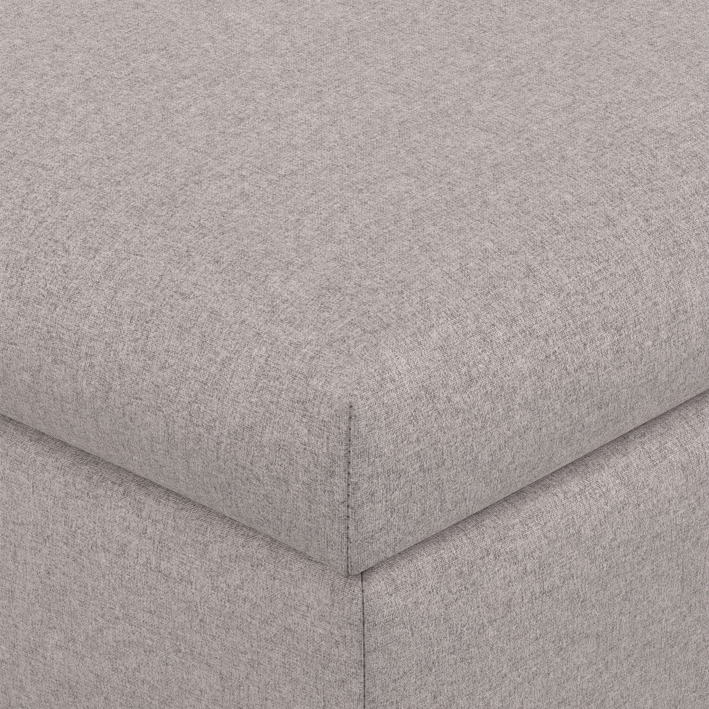 Cloud Grey Linen Style Fabric | Rebecca Coffee Table Storage Ottoman with Lift Up Lid in Linen