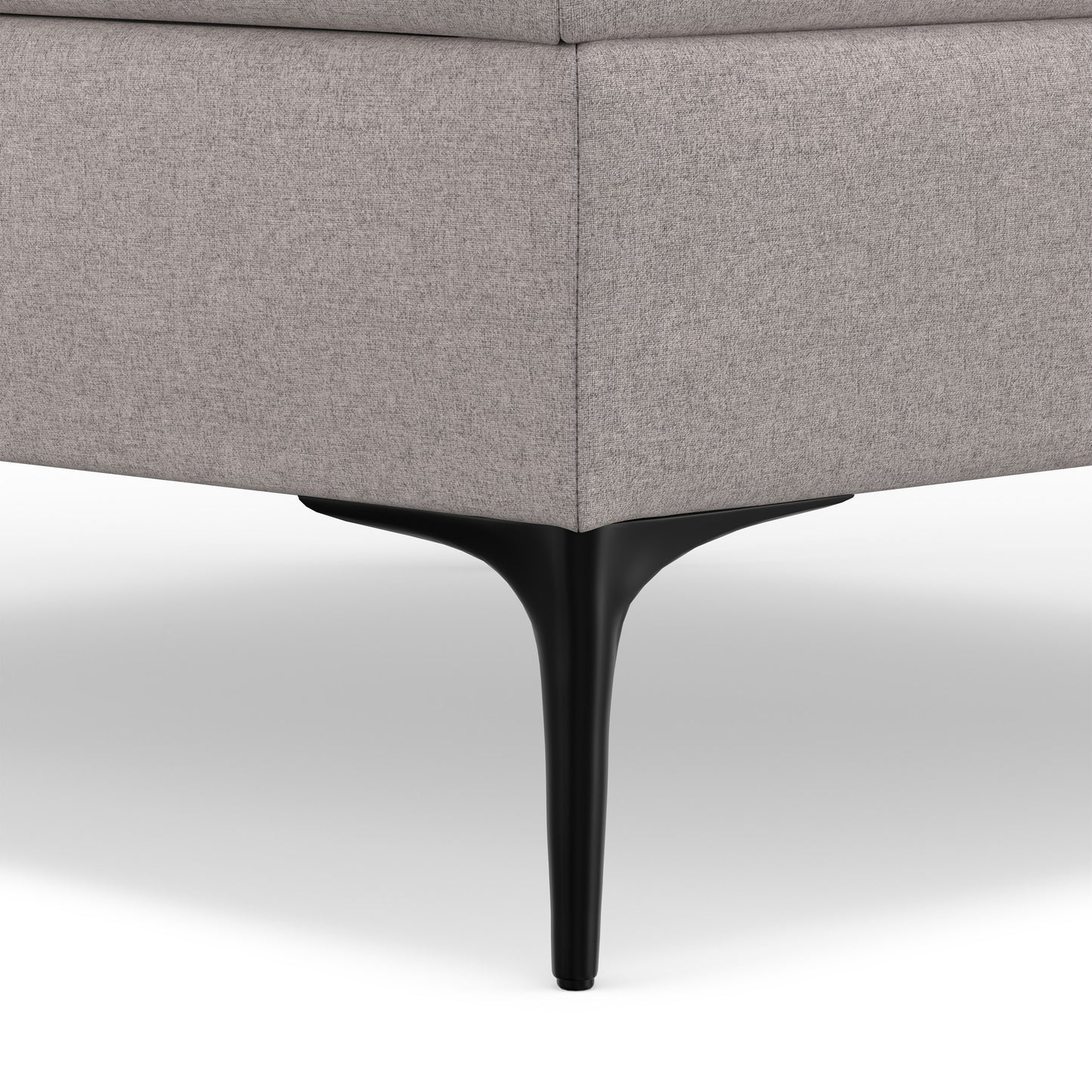 Cloud Grey Linen Style Fabric | Rebecca Coffee Table Storage Ottoman with Lift Up Lid in Linen