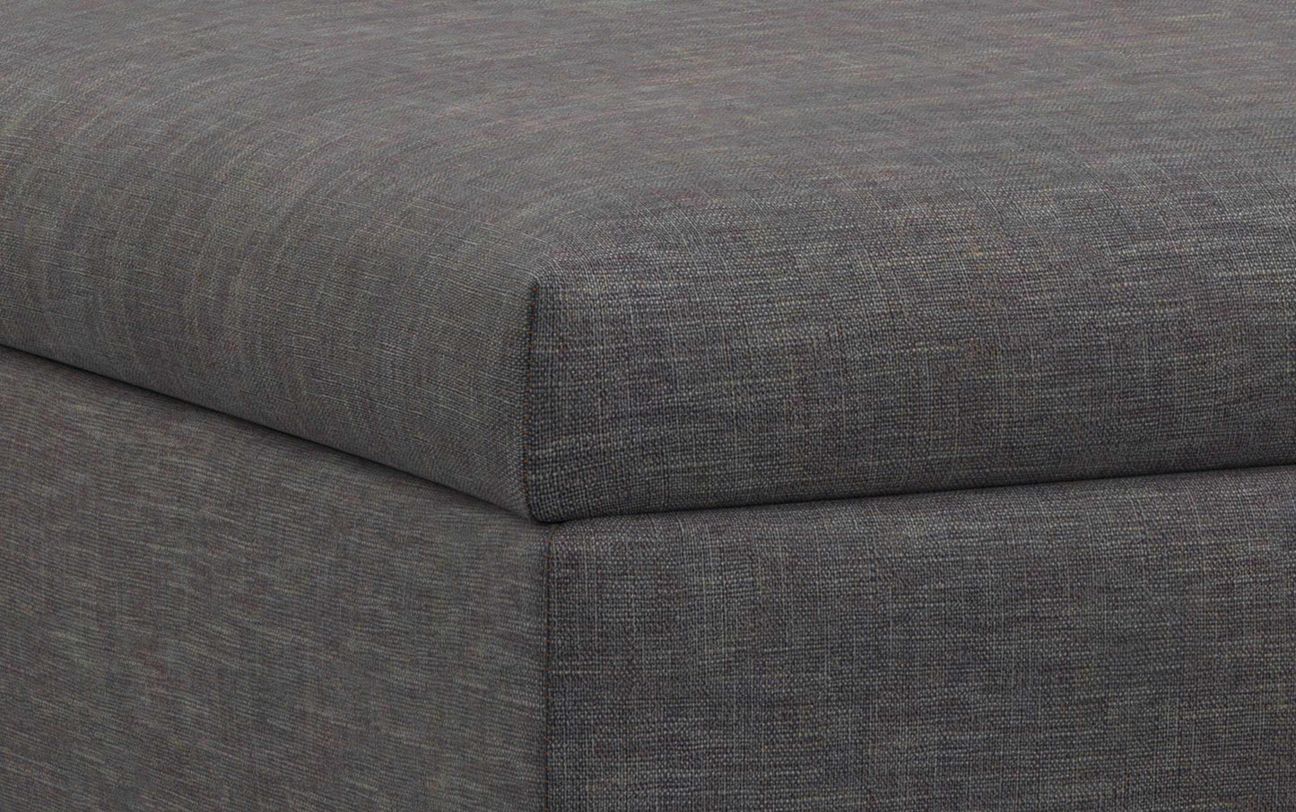 Slate Grey Linen Style Fabric | Rebecca Coffee Table Storage Ottoman with Lift Up Lid