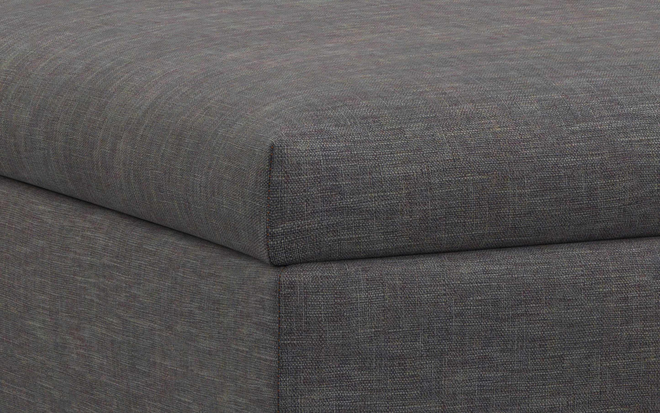 Slate Grey Linen Style Fabric | Rebecca Coffee Table Storage Ottoman with Lift Up Lid